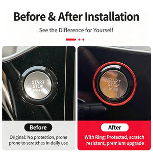 Premium Aluminium Single Color Ignition Start Button Ring Trim for RX350h RX450H RX500H NX260 <b>Interior</b> Mod Decor - Product Image 5