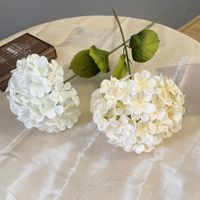 Bunga Hydrangea Buatan Real Touch untuk Dekorasi Pernikahan, Buket Bunga Buatan, Bunga Palsu Putih Realistis