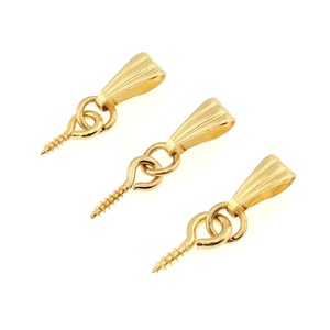 Composants de bijoux en acier inoxydable en forme de graines avec œillets et clous filetés pour la fabrication de boucles d'oreilles, couleur or et argent - Product Image 2