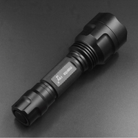 Lampe torche LED portable C8 pour le camping, rechargeable, IP65, 1000+ lumens, corps en alliage d'aluminium, lentille en verre avec revêtement AR, LED SST-40.2