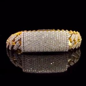 Luxury 925 <b>Silver</b> Moissanite Wrist Bracelet Fashion Hip Hop Jewelry Celebration Gift <b>for</b> <b>Men</b> Women - Product Image 2
