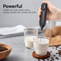 Mousseur à lait rechargeable Type-C, mousseur électrique portatif, fouet haute vitesse 15000 tr/min pour café, latte, matcha, milkshake