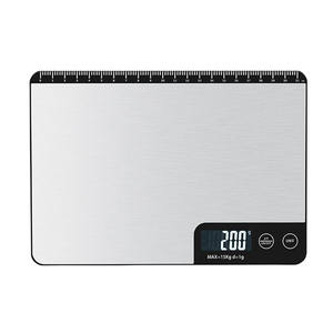 Balance de cuisine numérique J&R, grande et plate, en acier inoxydable, 15 kg (33 lb), avec règle - Product Image 1