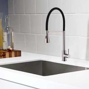 Desain terbaru dek gunung jembatan tarik ke bawah keran dapur satu pegangan keran dapur rumah tangga - Product Image 2