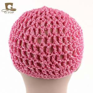 Fabricant de gros OEM ODM Crochet filet à cheveux Snood chapeau bonnet de couchage plaine filets à cheveux FW-11 - Product Image 4