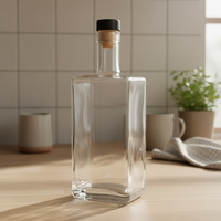 Botol Kaca Wine Vodka Whisky Brandy Rum Persegi Panjang Grosir RSG 700ml 750ml