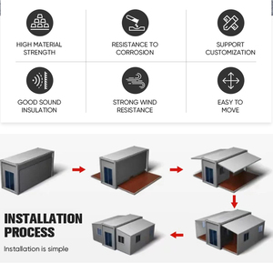 Casa Cápsula <span class=keywords><strong>de</strong></span> Acero Ligero <span class=keywords><strong>de</strong></span> 2 Dormitorios, 20 pies/40 pies, Aislamiento Acústico, Casa Contenedor para Resort <span class=keywords><strong>de</strong></span> <span class=keywords><strong>Playa</strong></span> y Villa <span class=keywords><strong>de</strong></span> Montaña - Product Image 6