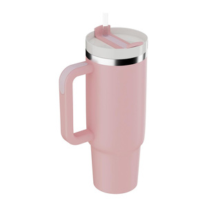 Logotipo personalizado 30oz exterior de acero inoxidable con aislamiento de viaje tazas de café 40 oz vaso con asa - Product Image 1