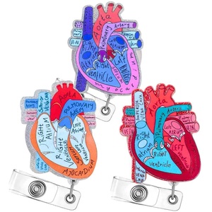 Funny Cardiac Badge Reel – Retractable ID Holder For Nurses, Doctors, Teachers, With Heart Anatomy Design - View #9