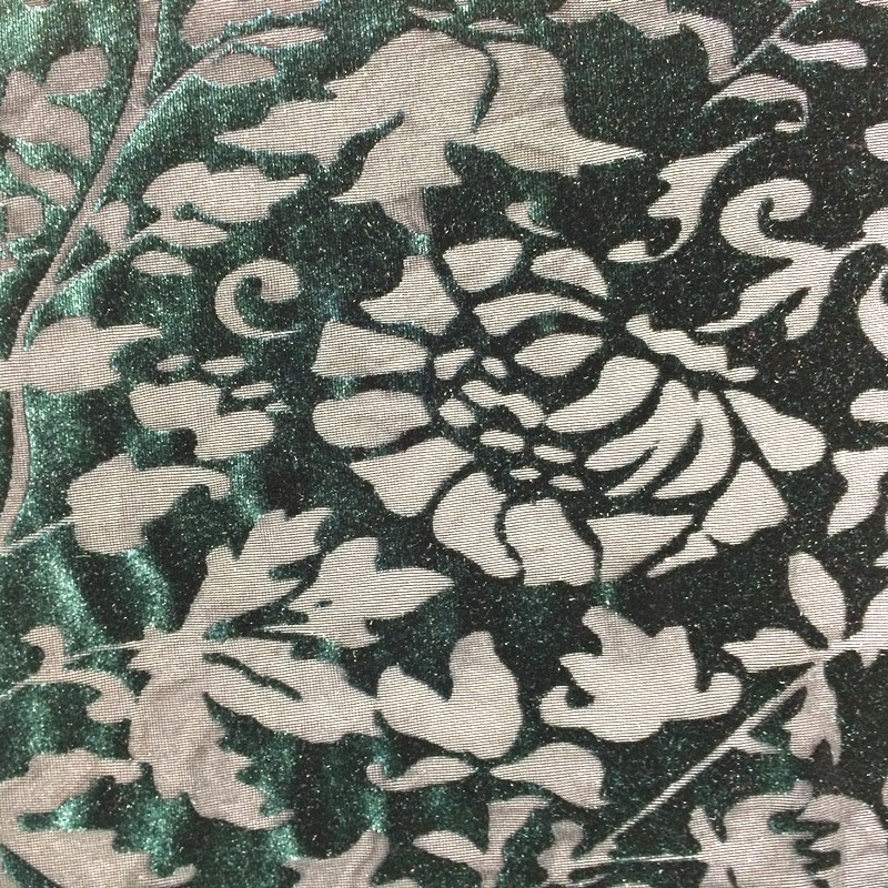 knit spandex floral printed burnout silk velvet fabric for lady dress