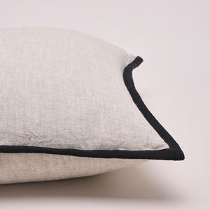AIBUZHIJIA <span class=keywords><strong>federa</strong></span> con bordo nero <span class=keywords><strong>federa</strong></span> leggera di lusso fascia alta grigia copricuscino di lino copricuscino decorativo casa - Product Image 6