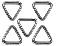 Anneau triangulaire soudé en acier inoxydable 316 pour sangles, chaînes et cordes