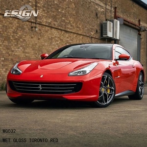 <span class=keywords><strong>Film</strong></span> de protection pour voiture en vinyle CRYSTAL GLOSS <span class=keywords><strong>TORONTO</strong></span> RED, forte élasticité, imperméable, anti-UV, sans bulles d'air - Product Image 2