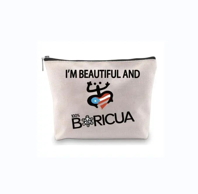 बोरिकुआ कॉस्मेटिक बैग प्यूर्टो रिको कॉस्मेटिक बैग प्यूर्टो रिको मेकअप बैग मैं सुंदर हूं