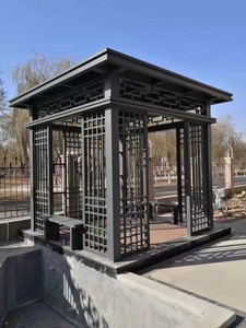 Antik gaya Barat logam besar besi tempa besi cor gazebos pavilion untuk taman dekoratif - Product Image 2