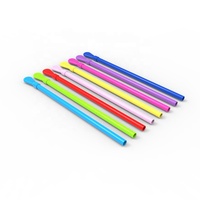 Bombilla en silicone pliable pour yerba mate, paille à boire pour gourde avec tête de filtre amovible et brosse de nettoyage