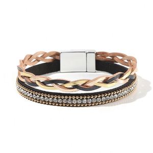 Beach <b>Leather</b> <b>Bracelet</b> Gold Supplier Rust Proof Material Holiday Gift for Women Two-tone Finish - Product Image 4