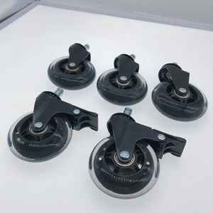 Roue pivotante en acier avec frein pour <span class=keywords><strong>support</strong></span> <span class=keywords><strong>TV</strong></span>, capacité 70 kg, en nylon 70 mm, prix fabricant - Product Image 2