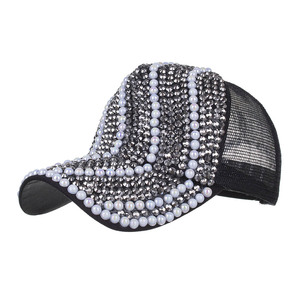 Casquette de baseball pour femme tendance avec perles et strass, casquette bling-bling ornée de diamants, casquette <span class=keywords><strong>snapback</strong></span> personnalisée pour fille avec décoration de perles, Gorras - Product Image 5