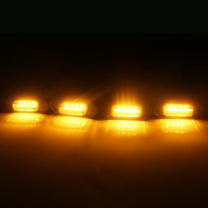 Grille gündüz koşu Amber renk <span class=keywords><strong>Led</strong></span> evrensel araba <span class=keywords><strong>led</strong></span> ön izgara strobe koşu işık - Product Image 2