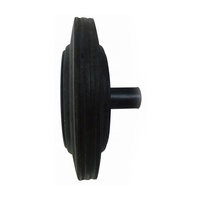 Roue en caoutchouc massif de 8 pouces de diamètre (200 mm) pour poubelle, bac à déchets, conteneur à ordures, roulettes