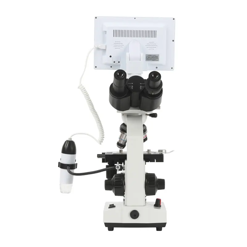2 миллиона пикселей ЖК-цифровой микроскоп высокой яркости Светодиодная лампа биологический бинокулярный микроскоп студентов