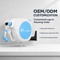 Gulungan Selang Taman Otomatis Terpasang di Dinding 20m/30m/40m dengan Selang PVC 1/2 Inci untuk Irigasi dan Cuci Mobil