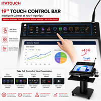 ITATOUCH Pupitre numérique intelligent à double écran de 23,8 pouces, écran multi-touch, résolution Full HD, montage au sol pour université