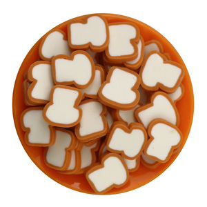 500G 10MM Miniature Alimentaire Toast Pain Polymère Argile Saupoudrer Tranches Toast Pain pour Slime DIY Artisanat Art Décoration Nail Tumblers - Product Image 1