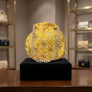 Bolsa de Potli nupcial india tradicional hecha a mano de alta calidad, regalo de devolución de recuerdo de boda para invitados, bolsa de Potli de India al por mayor - Product Image 4
