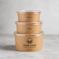 Emballages personnalisés en papier kraft pour salades, poulet frit et plats à emporter de restaurants et fast-foods – Contenants jetables avec logo