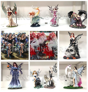Figurine d'art artisanal en résine SMC Red Witch, sculpture durable, résistante aux chocs, élégante, décoration d'intérieur - Product Image 5
