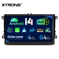 Reproductor Multimedia Estéreo para Auto Android de 9 Pulgadas, 4+64GB, para VW/SEAT/SKODA, con DAB Integrado, AKM DSP, 4G Global, CarPlay Inalámbrico, CE-XTRONS
