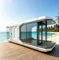 Maison Capsule Spatiale Préfabriquée Modulaire Apple Cabin Luxe Glamping Hôtel Villa Miniature
