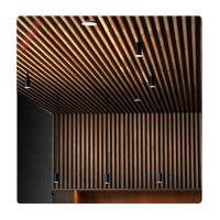 Panel de techo lineal con deflector de tira de aluminio moderno Pop, diseño de techo falso para centro comercial, restaurante, pasillo, perfiles metálicos suspendidos