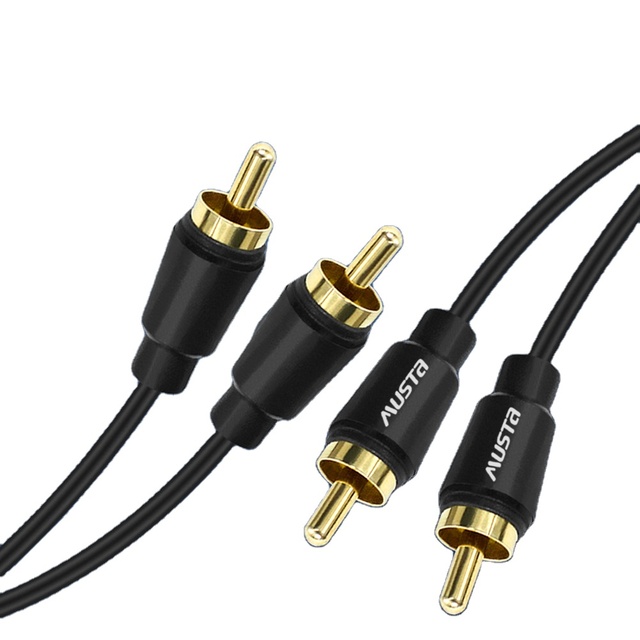 HiFi Sound High Quality Audio RCA Cables 1.5M 3M Aluminum Alloy 2RCA 2RCA Male Male Audio Cable PVC for DVD Player Speaker