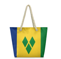 Sac fourre-tout avec drapeau de Tokelau, avec poignées en corde de chanvre, grande capacité, durable, imperméable, sac à bandoulière polyvalent pour le travail, les voyages, la plage