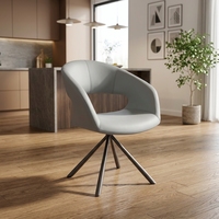 Chaise de salle à manger moderne en cuir microfibre avec structure en acier carbone noir pour la maison, les restaurants et les hôtels (vente en gros)