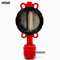 Vanne papillon à vis sans fin en acier inoxydable HSVA DN50 PN16 DI manuelle pour l'air, l'eau et l'énergie électrique