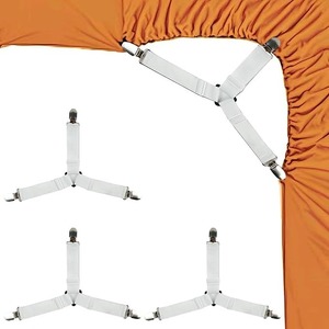 Attaches ajustables pour draps de lit, sangles de maintien de matelas, supports d'angle de lit, clips en plastique pour un ajustement sécurisé - Product Image 1