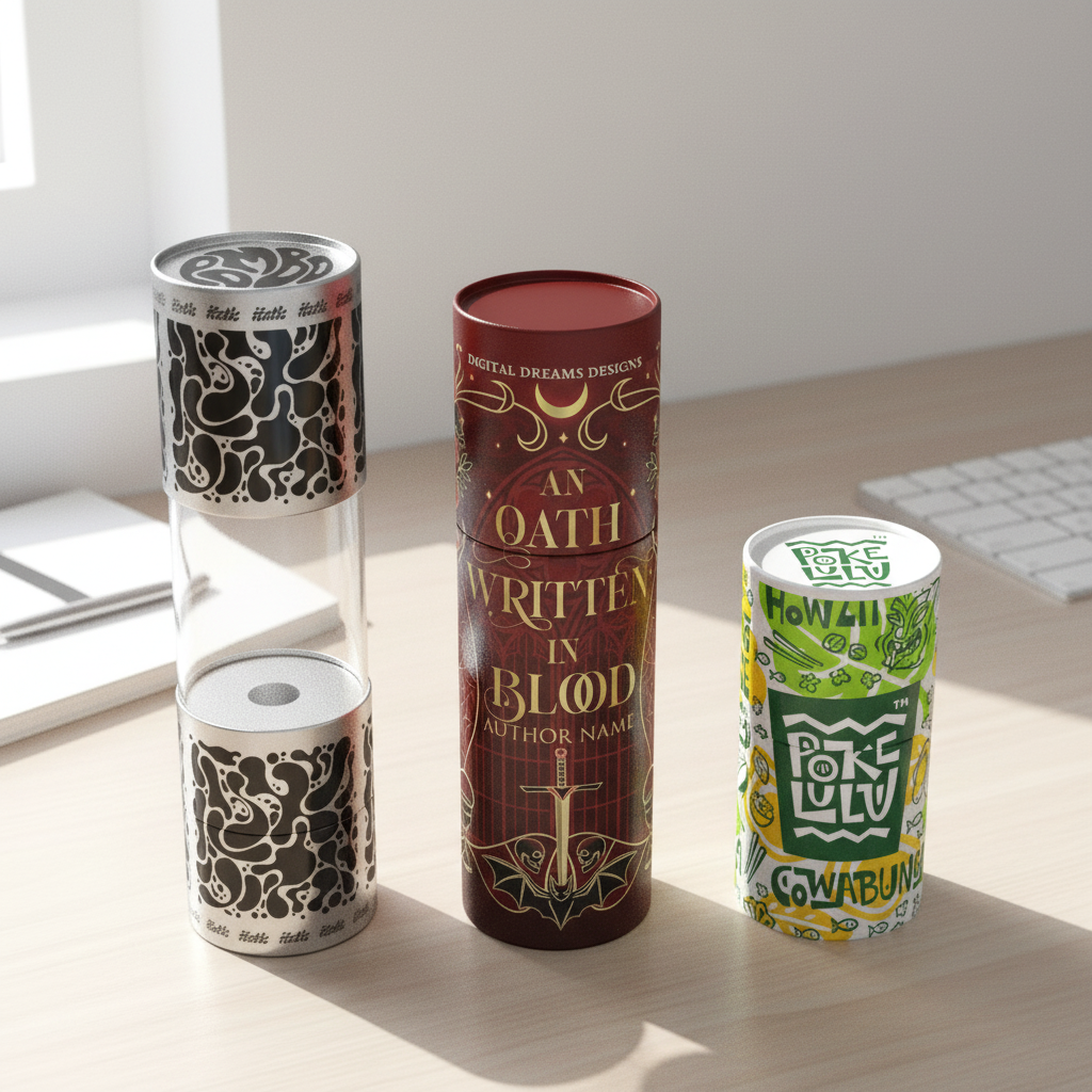 Brand Customization Low MOQ Support Packaging Tube Hevvo Latest Cylinder Round Paper Tube
