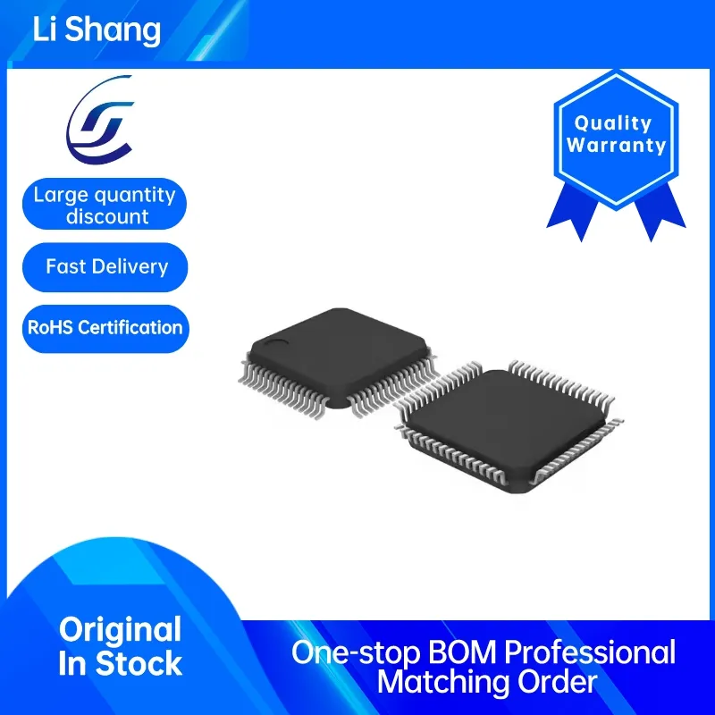 RoHS ชิปไอซี STM32F303RET6วงจรรวมชิ้นส่วนอิเล็กทรอนิกส์ของแท้ชิ้นส่วนอิเล็กทรอนิกส์ MCU แขน LQFP64