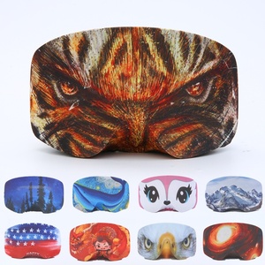 Funda Protectora para Gafas <span class=keywords><strong>de</strong></span> Esquí y Nieve, Almacenamiento Portátil en Forma <span class=keywords><strong>de</strong></span> Bola Cilíndrica, Lente <span class=keywords><strong>de</strong></span> Nieve, Espejo Antiarañazos, Diseño Tiger Gaze - Product Image 2