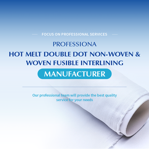 Xiangxing 100% <span class=keywords><strong>Polyester</strong></span> Đôi Dot Lớp Phủ Fusible Interfacing Không Dệt Interlining Các Nhà Sản Xuất Cho Fusible May - Product Image 4