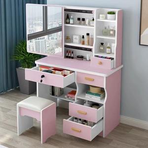 <span class=keywords><strong>Coiffeuse</strong></span> économique avec miroir <span class=keywords><strong>LED</strong></span>, ensemble moderne de <span class=keywords><strong>coiffeuse</strong></span> blanche avec miroir et tabouret pour la maison - Product Image 6