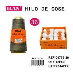Filo da Cucito Ilan 2750 M Verde Militare Confezione da 12 Pezzi - Product Image 3