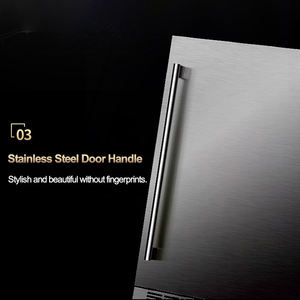 Control táctil 132 Lata Bebidas Refrigeración Puerta de vidrio Barra de exhibición Nevera 4 estantes 130L Debajo de la barra del mostrador Refrigerador - Product Image 5