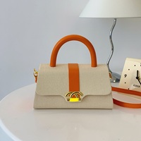 Sac à bandoulière de luxe pour femme en cuir PU de haute qualité, nouveau sac à main en paille tendance avec chaîne et lettres