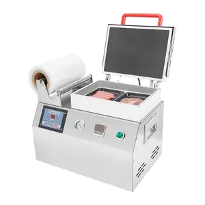 2022 new design vacuum skin pack food tray sealing machine meat fish durian vacuum skin packaging machine