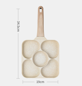 Best Selling Five Hole <b>Non</b>-<b>Stick</b> Egg Frying <b>Pan</b> Breakfast <b>Omelette</b> Egg Burger Pancake Aluminum Alloy Bakelite Handle Multi-Layer - Product Image 3